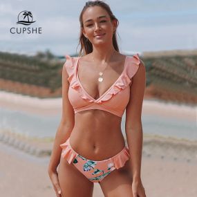 Женский купальник CUPSHE Розовый, размер М