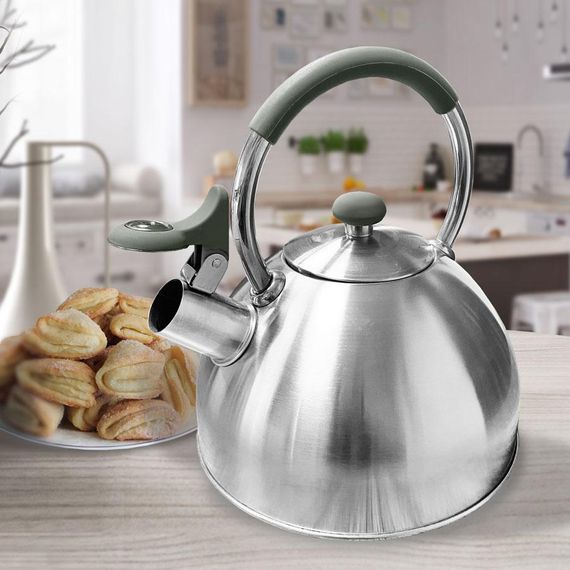 Чайник 2.5 л Maestro MR‑1323 з нержавіючої сталі зі свистком для всіх типів плит | Зображення 1