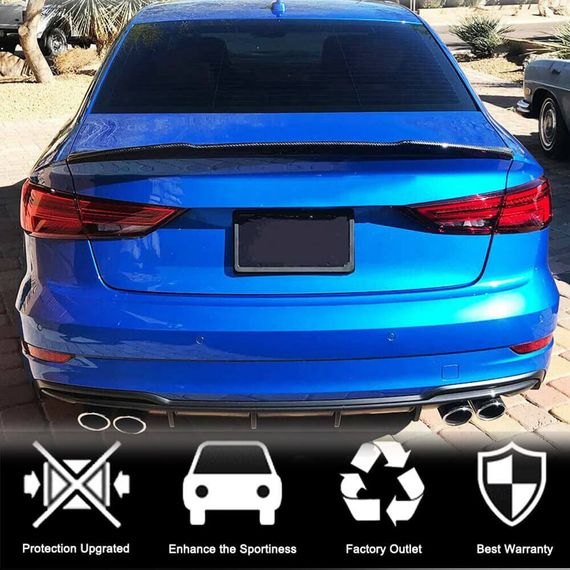 Спойлер V9 (для SD, Карбон) для Ауди A3 2012-2020 рр | Зображення 3