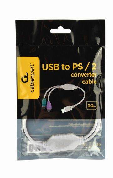 Перехідник Cablexpert UAPS12, USB А-папа/2х PS/2, 30 см кабель | Зображення 2