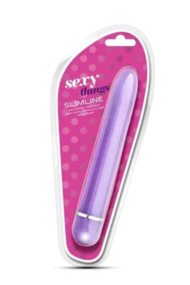 Вібромасажер класичний SEXY THINGS SLIMLINE VIBE PURPLE Sex Aura | Зображення 1