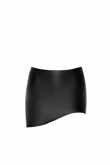 Міні спідниця Noir Handmade Legacy F305 wetlook mini skirt, розмір S | Зображення 3