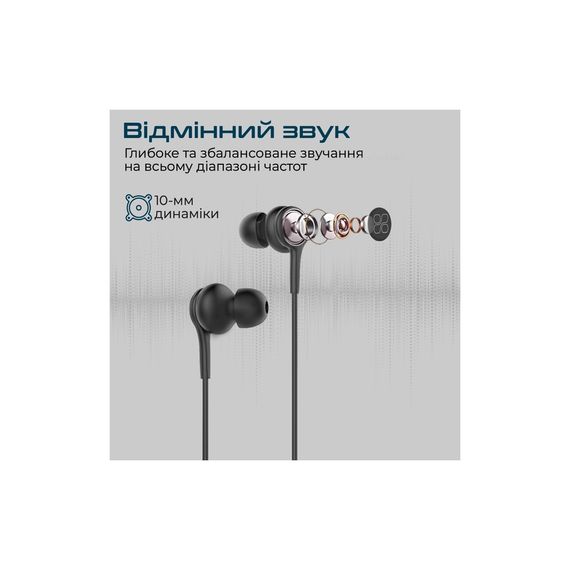 Навушники Promate Duet Black (duet.black) | Зображення 1