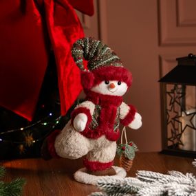 Новорічна фігурка Сніговик з шишкою 26×21×38 (см) CR-4-15