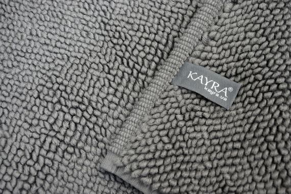 Полотенце-коврик LUX-2 Kayra 65х105 см для ног темно-серый | Зображення 2