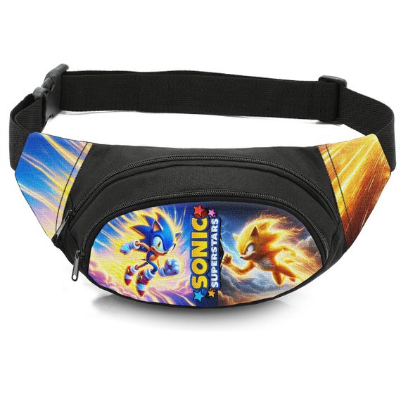 Сумка-бананка детская с принтом Супер Соник поясная сумка для мальчика (4614)