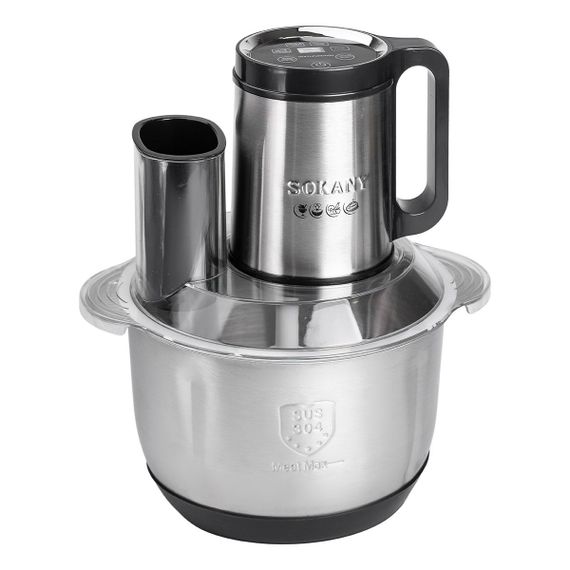 Чоппер измельчитель кухонный электрический 800 Вт с чашей на 3,5 литра мясорубка Sokany SK-06036 | Зображення 1