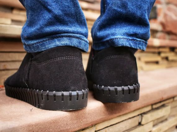 Чорні чоловічі мокасини Prime Shoes із замші 45 розмір | Зображення 4