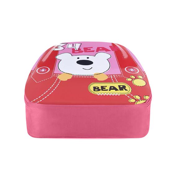 Детский рюкзак с твердым корпусом Lesko DK-12 Bear Pink для прогулок садика | Зображення 4