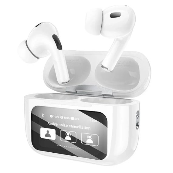 Навушники HOCO EW72 Soar true wireless ANC Noise Reduction touch screen BT headset White | Зображення 3