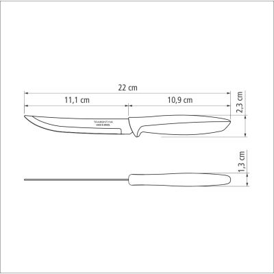 Кухонний ніж Tramontina Plenus Light Grey 127 мм (23431/135) | Зображення 2