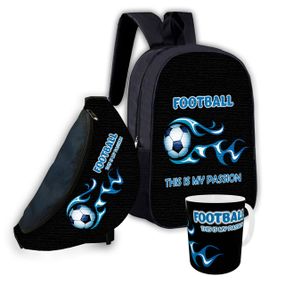 Набір дитячий Футбол рюкзак рюкзак 36х27см сумка-бананка, кружка з принтом для хлопчика (01605)