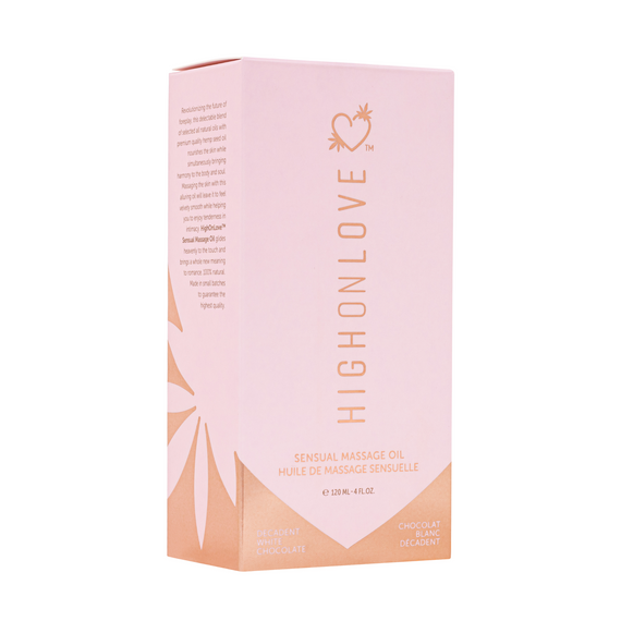 Масажна олія з ароматом білого шоколаду Sensual Massage Oil Decadent White Chocolate, 120 мл HighOnLove (Канада) sexstyle | Зображення 1