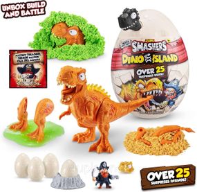 Іграшка Zuru Smashers Dino Island Mega Egg T-Rex Мега Яйце-сюрприз Тиранозавр, 25 сюрпризів