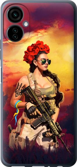 Чехол на Tecno Camon 19 Neo CH6i Украинка с оружием "5316u-2753-17620"