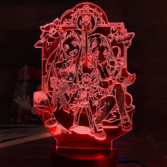 Акриловий світильник-нічник Ханако Кун три охоронця часу червоний tty-n001586