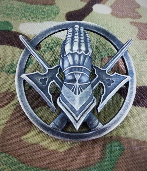 Беретний знак 101 окремої бригади охорони Генерального штабу ЗСУ металева | Зображення 3