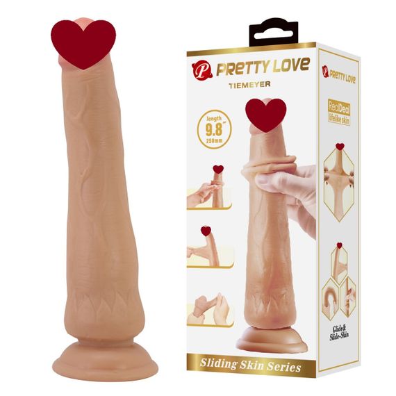 Фалоімітатор на присосці, з ефектом ковзної шкіри LyBaile - Tiemeyer Sliding Skin 9,8”, BW-008127LP Sex Aura
