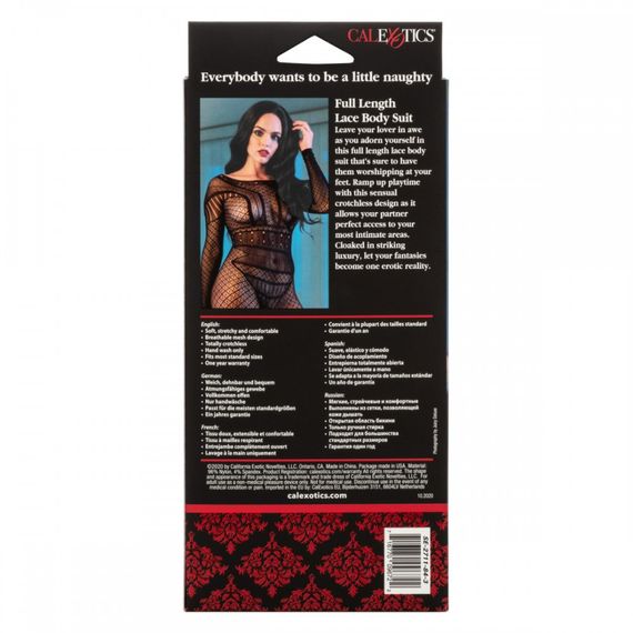 Сексуальний бодістокінг Scandal, O/S, мереживний з інтимним вирізом, чорний sexstyle | Зображення 3