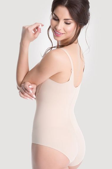 Корректирующее бесшовное боди с открытым верхом Julimex 219 Телесный 2XL | Зображення 2