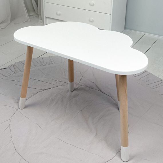 Дитячий столик хмаринка 46х70х40, стіл від 1 року для дитини, білий | Зображення 1