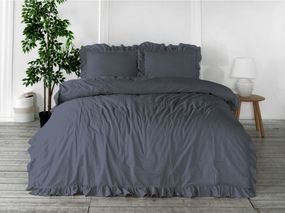 Постільна білизна Limasso Stonewashed Exclusive Ranforse 200 х 220 см Natural Grey