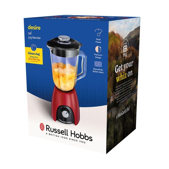 Блендер Russell Hobbs стаціонарний Desire Red, 650Вт, чаша-1500мл, червоний (27120-56) | Зображення 7