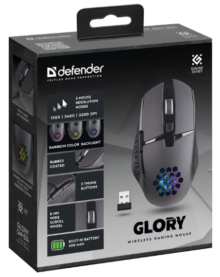Миша Defender Glory GM-514 Wireless BLACK (52514) | Зображення 5
