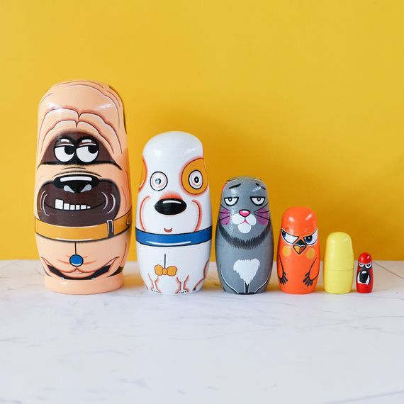 Розвиваюча дерев'яна іграшка-сортер «Матрьошка Тварини» — Набір 6 в 1 (Домашні улюбленці) | Зображення 4