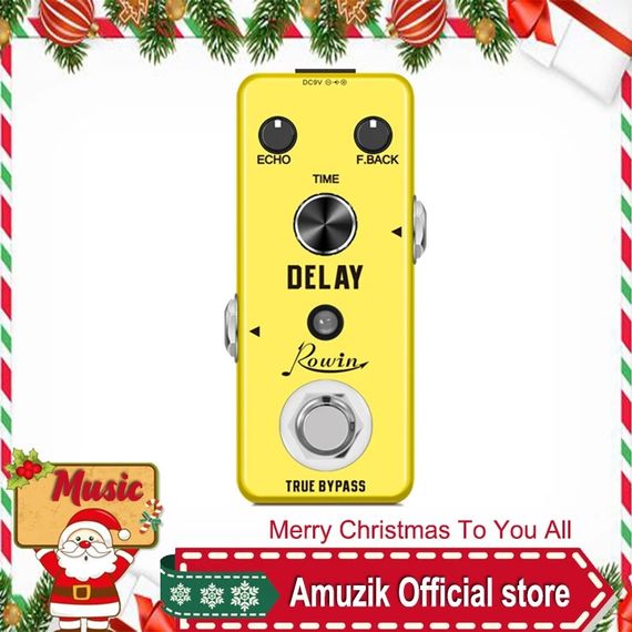 Гітарна педаль ефектів дилей Rowin LEF-314 Analog Delay для електрогітари електрогігітарі гітарі гітари | Зображення 1