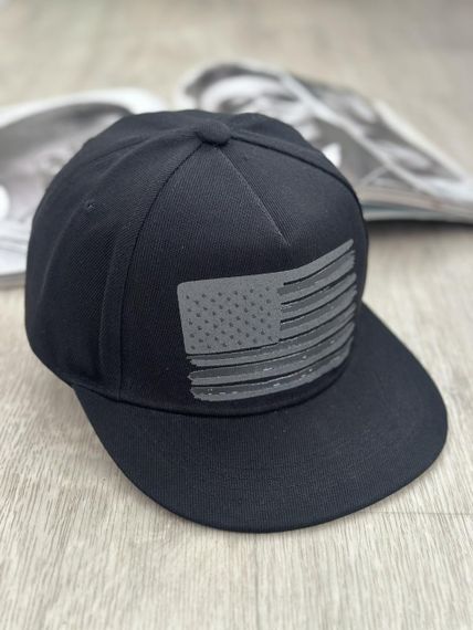 Кепка снепбек (Snapback) прапор Америки Сірий 56-61р (9067) | Зображення 2