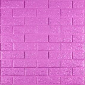3D панель самоклеюча 700х770х5мм цегла Пурпурна (14-5) SW-00001334