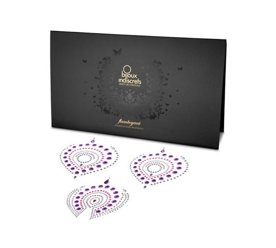 Прикраси для грудей та бікіні FLAMBOYANT зі стразами рожево-фіолетовий sexstyle