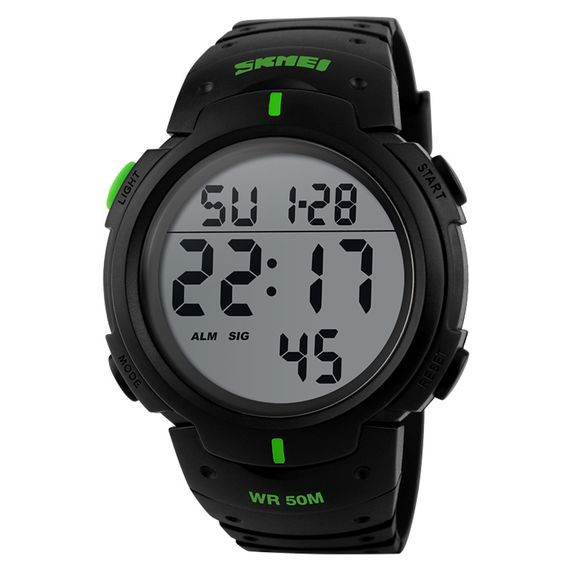 Чоловічий годинник Skmei 1068GN Black-Green | Зображення 2