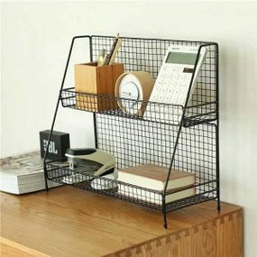 Стелаж металевий кухонний органайзер Storage Rack Model 2 BLACK Чорний