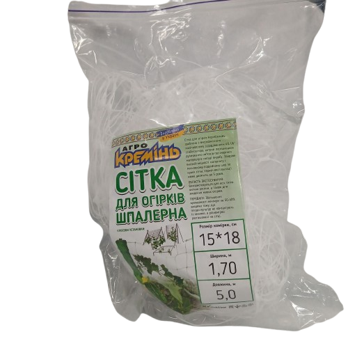 Сітка пластикова 15*18 1,7×10 метрів  посилена (біла) огіркова сітка | Зображення 2