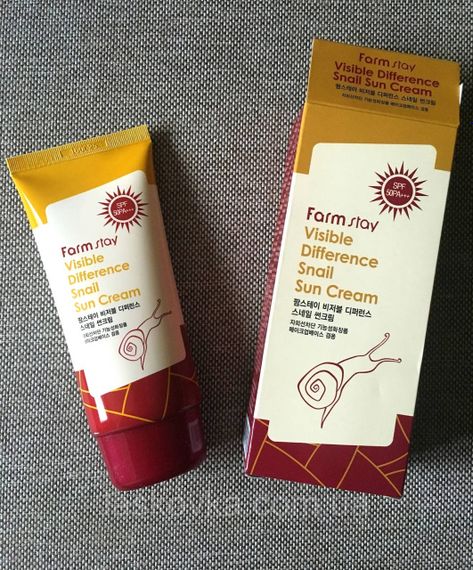 Сонцезахисний крем з екстрактом равлика FARMSTAY La Ferme Visible Difference Snail Sun Cream SPF50 PA+++,70g | Зображення 1