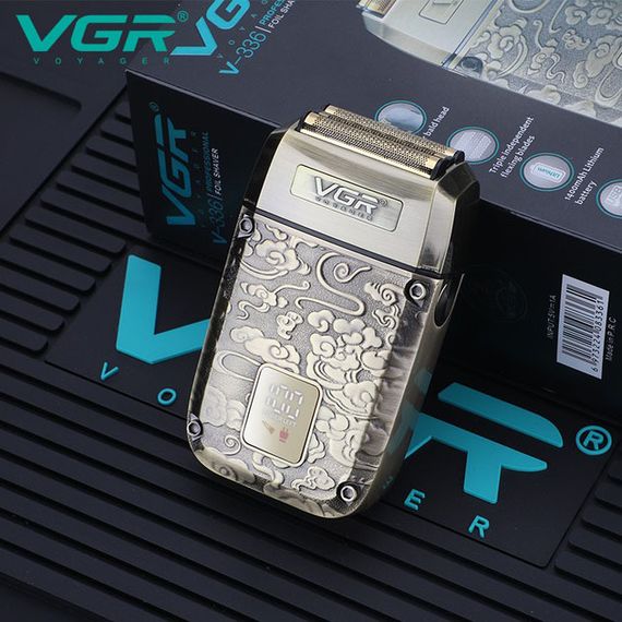 Электробритва-шейвер VGR V-336 LED Display мужская профессиональная для сухого и влажного бритья металлическая | Зображення 2