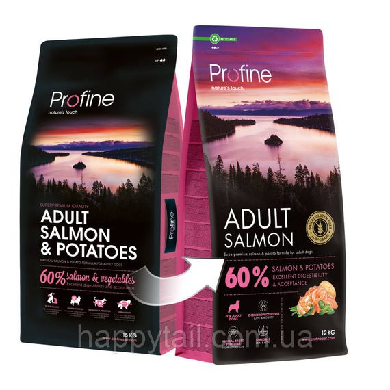 Сухой корм Profine Adult Salmon & Potatoes для собак всех пород, лосось и картофель, 12 кг | Зображення 3