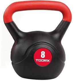 Гиря вінілова Toorx PVC 8 кг Black/Orange (KRP-8)