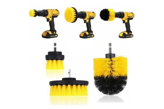 Набор щеток насадок на дрель для уборки GEKO Yellow 3в1 | Зображення 1