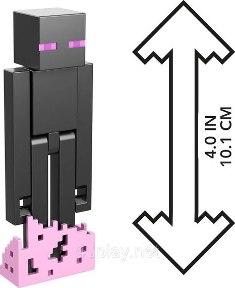 Игровой набор Майнкрафт с Эндерменом Оригинал Mattel Minecraft 2-Pack with Enderman | Зображення 3