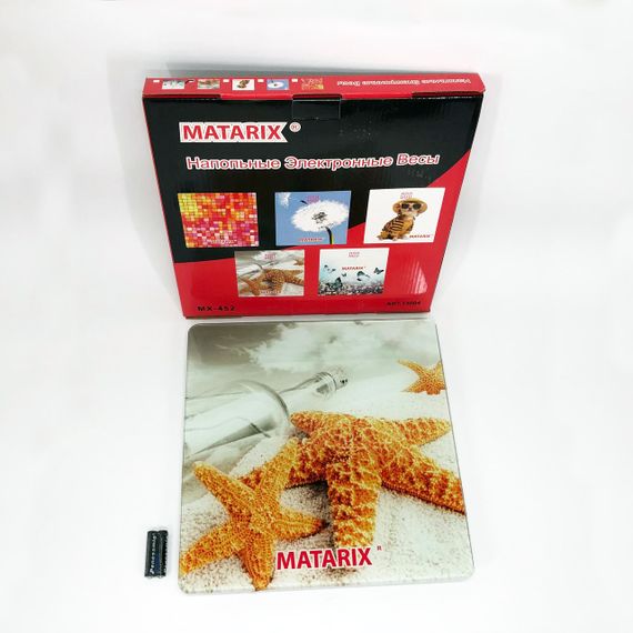 Ваги для підлоги MATARIX MX-452 180 кг, Ваги для вимірювання маси тіла, Електронні ваги зірки | Зображення 1