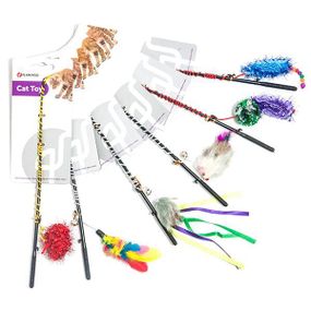 Flamingo Fishing-Rod фламинго удочка дразнилка с игрушкой, игрушка для котов