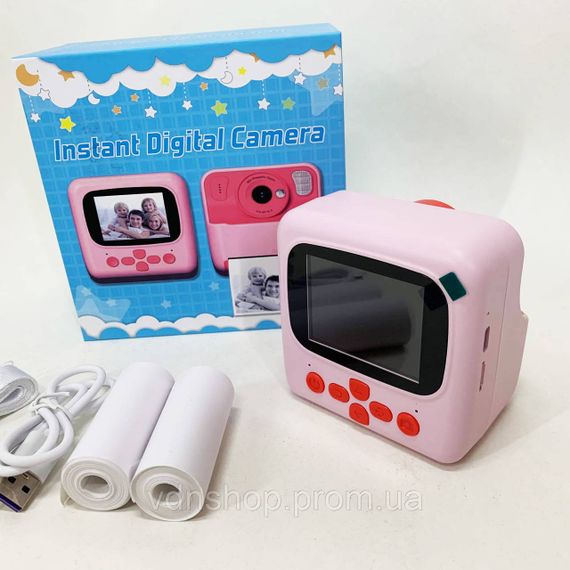 Фотоаппарат для детей с термопринтером, Принтер для детского творчества, Фотовидеокамера детская FG-75 | Зображення 4