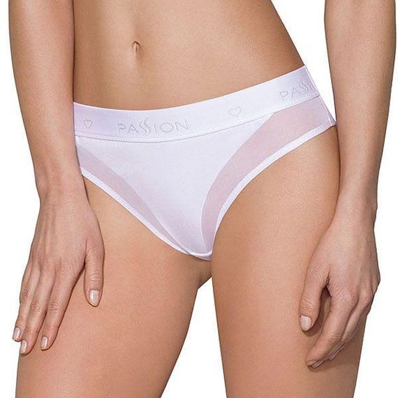 Трусики с прозрачной вставкой Passion PS002 PANTIES M, white sexstyle