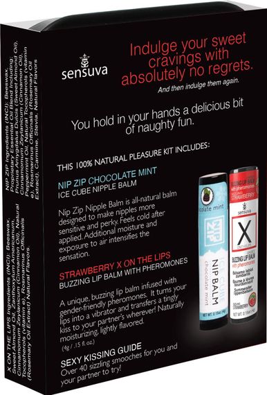 Подарочный набор Sensuva Lips & Nips Pleasure Kit - Chocolate Strawberry 2 x 4г | Зображення 1