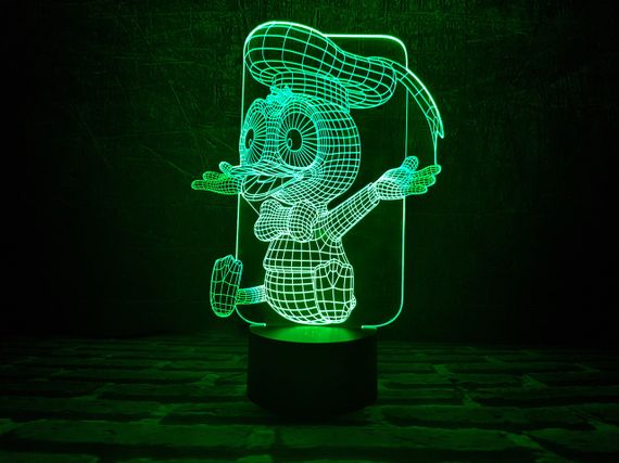 Змінна пластина для 3D світильників "Каченя" 3DTOYSLAMP