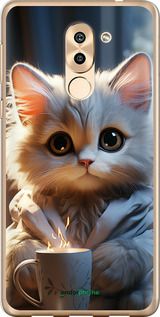 Чохол на Huawei Mate 9 Lite Білий кіт "5646t-474-2448"