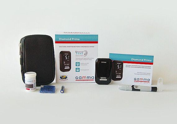 Глюкометр Gamma DIAMOND PRIMA + 10 тест полосок бессрочная гарантия | Зображення 5